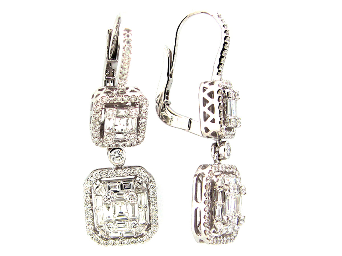 DIAMOND EARRING, 18KW (N)