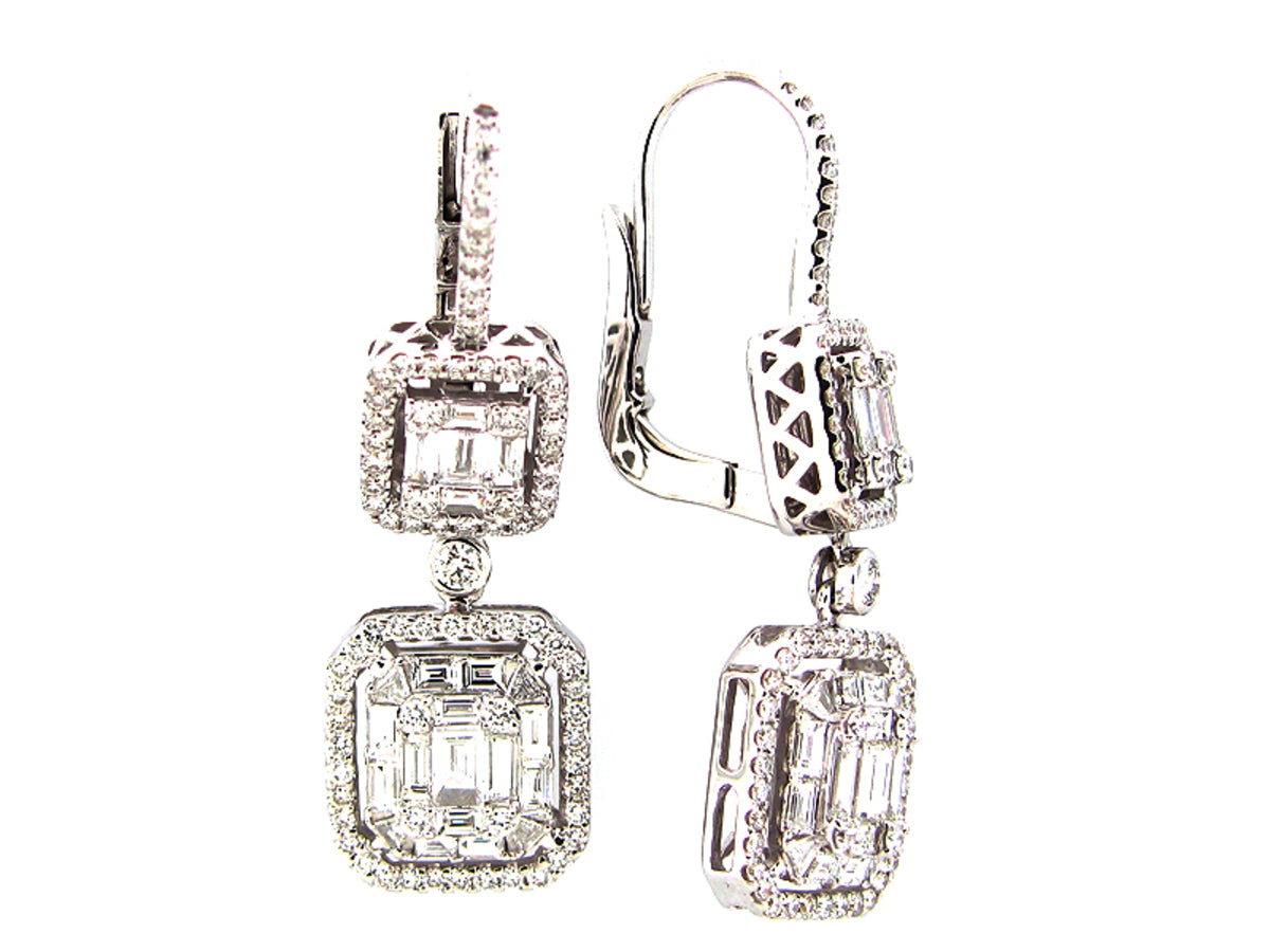 DIAMOND EARRING, 18KW (N)