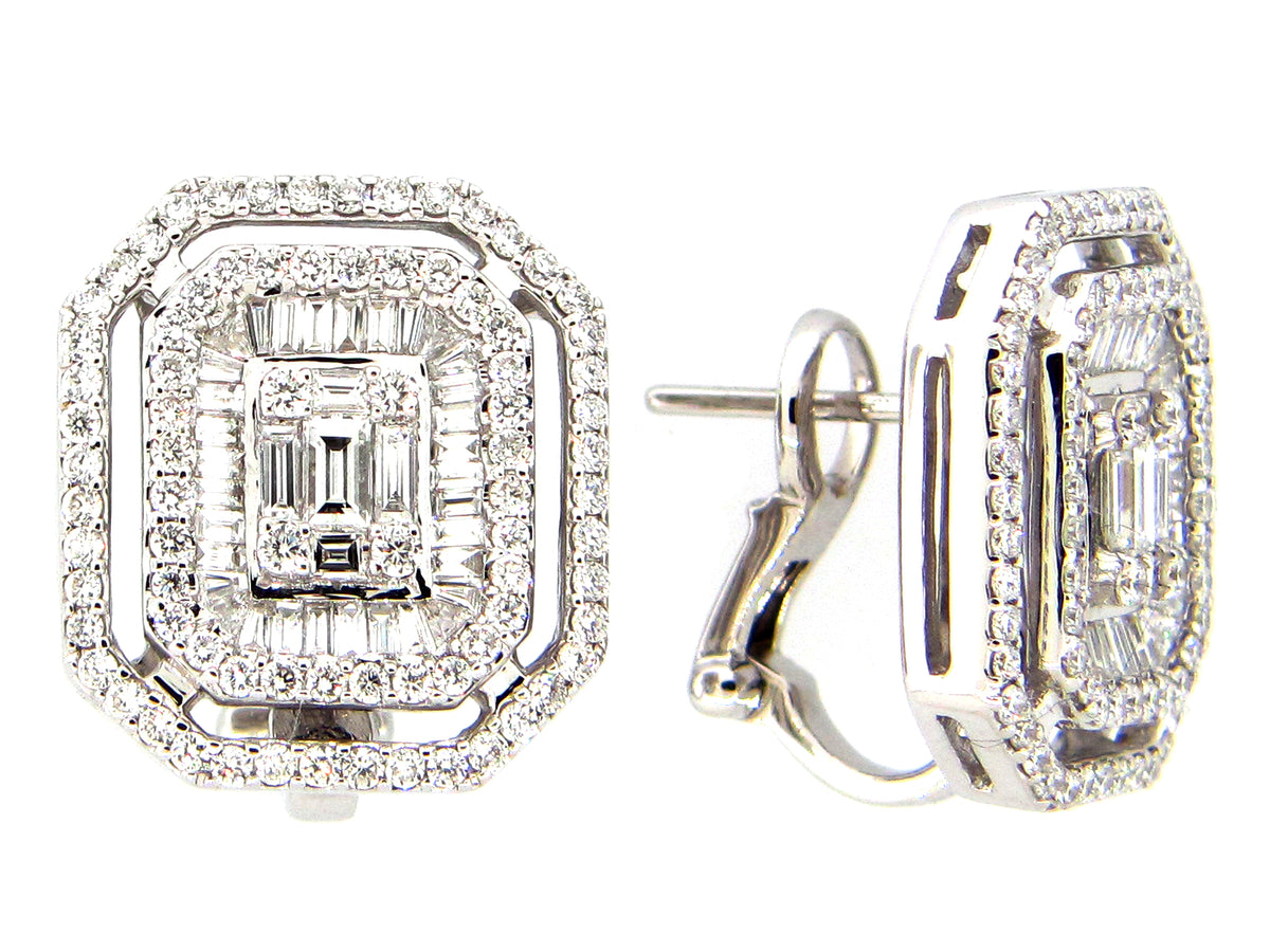 DIAMOND EARRING, 18KW (N)