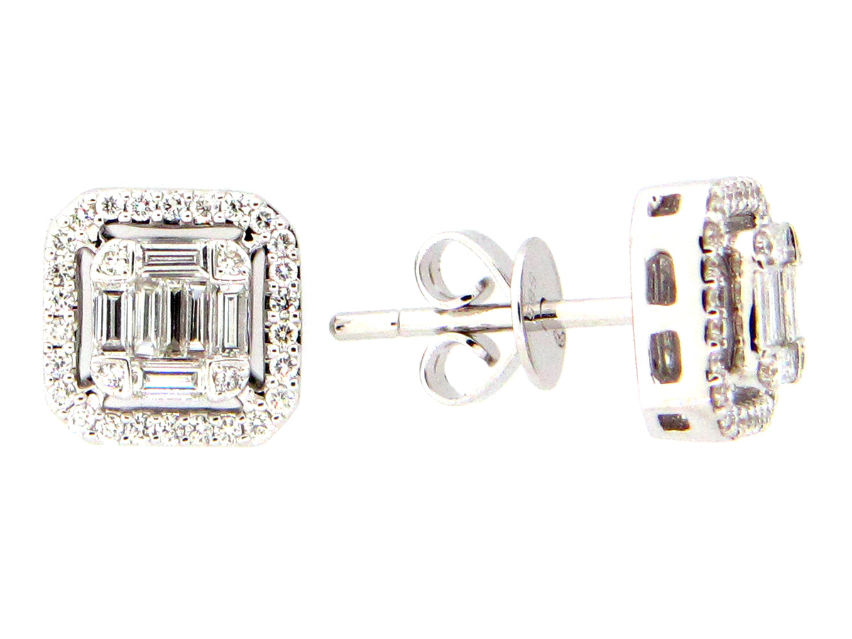 DIAMOND EARRING, 14KW (N)