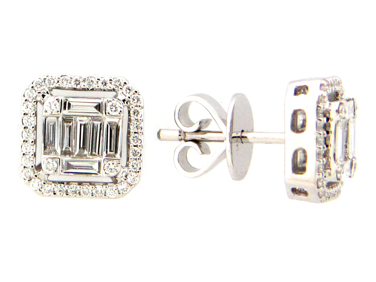 DIAMOND EARRING, 14KW (N)