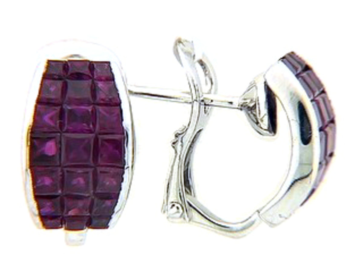 RUBY EARRING, 14KW (H)