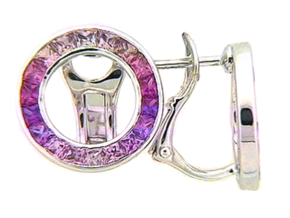 PINK SAPPHIRE EARRING, 18KW (H)