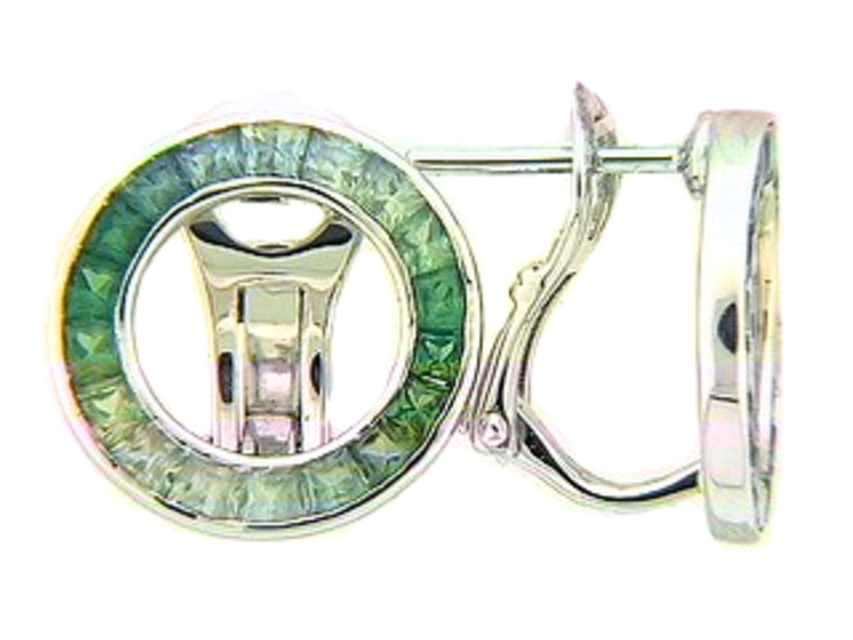 TSAVORITE EARRING, 18KW (N)