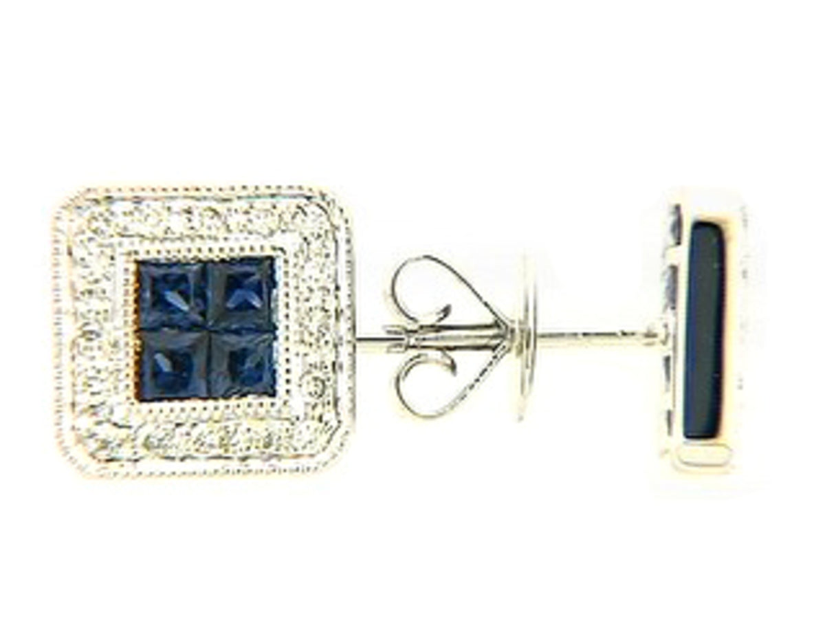 SAPPHIRE & DIAMOND EARRING