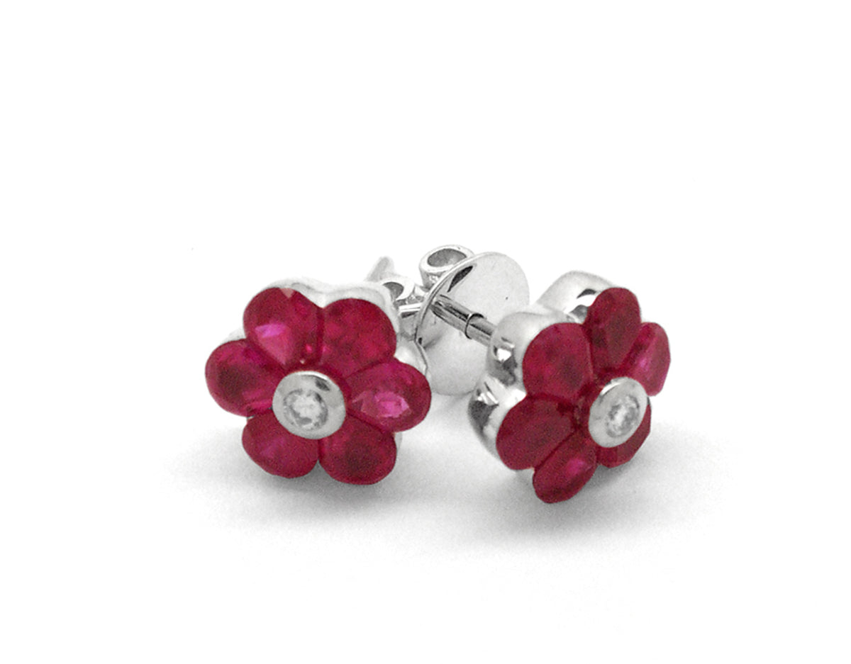 RUBY & DIAMOND EARRING