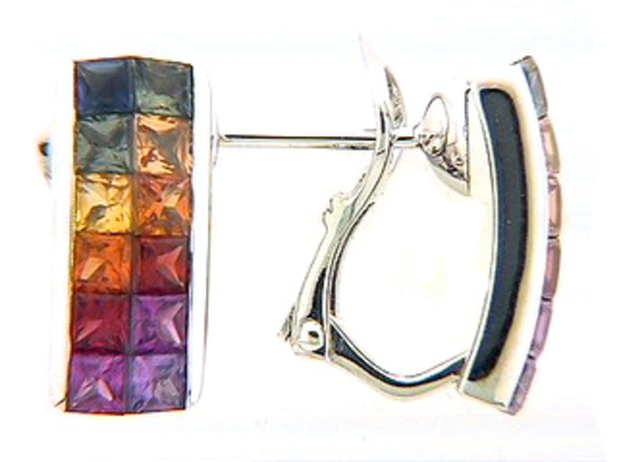 RAINBOW SAPPHIRE EARRING