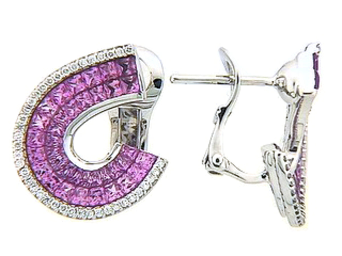PINK SAPPHIRE & DIAMOND EARRING