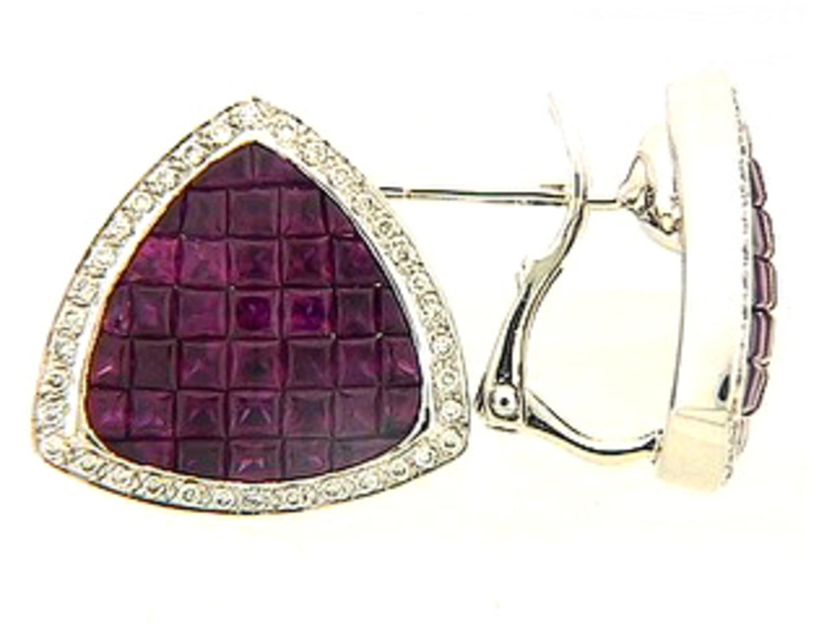 RUBY & DIAMOND EARRING