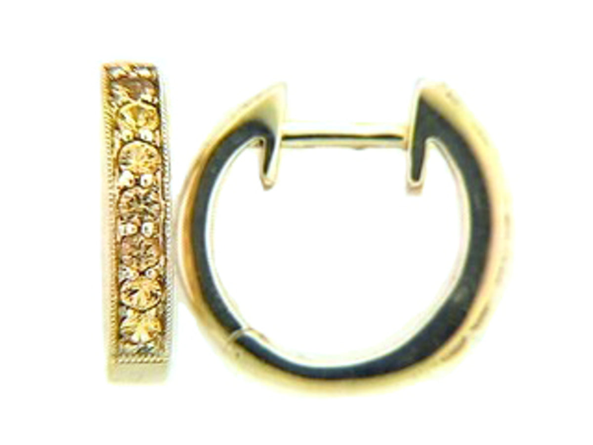 YELLOW SAPPHIRE EARRING, 18KY (H/U)