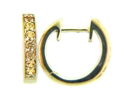 YELLOW SAPPHIRE EARRING, 18KY (H/U)