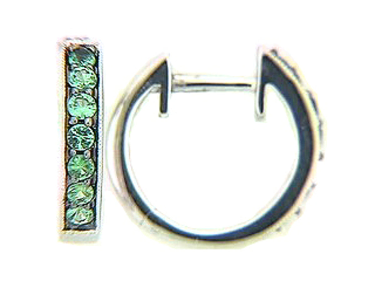 TSAVORITE EARRING, 14KW (H)