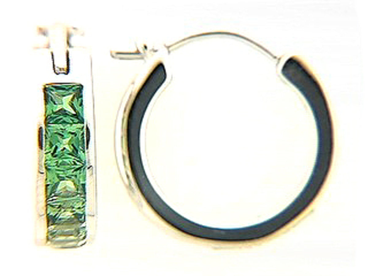 Tsavorite Earring, 18kw (N)