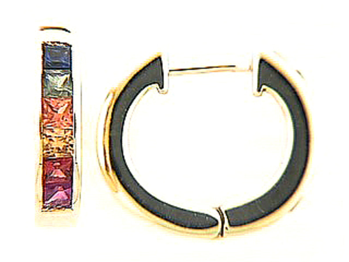 RAINBOW SAPPHIRE EARRING
