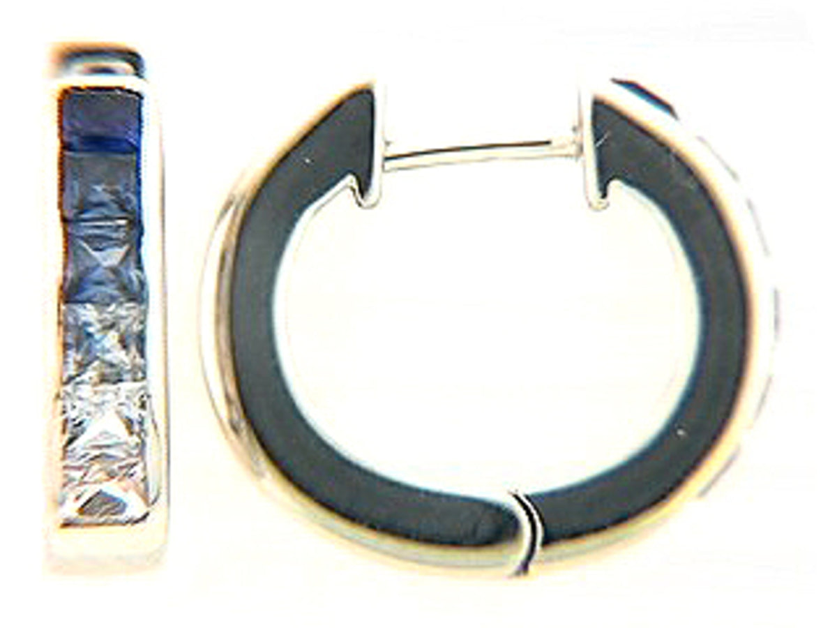 SAPPHIRE EARRING,14KW (H)