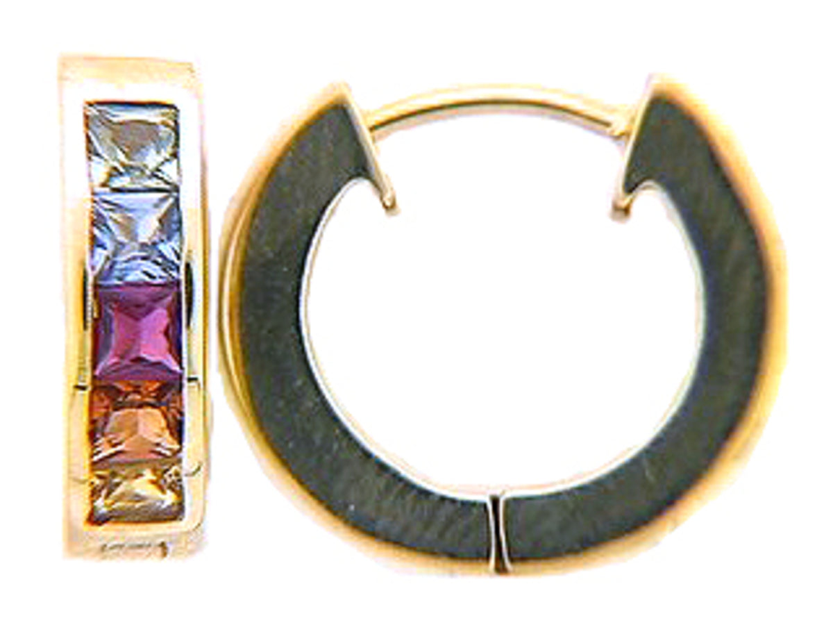 RAINBOW SAPPHIRE EARRING