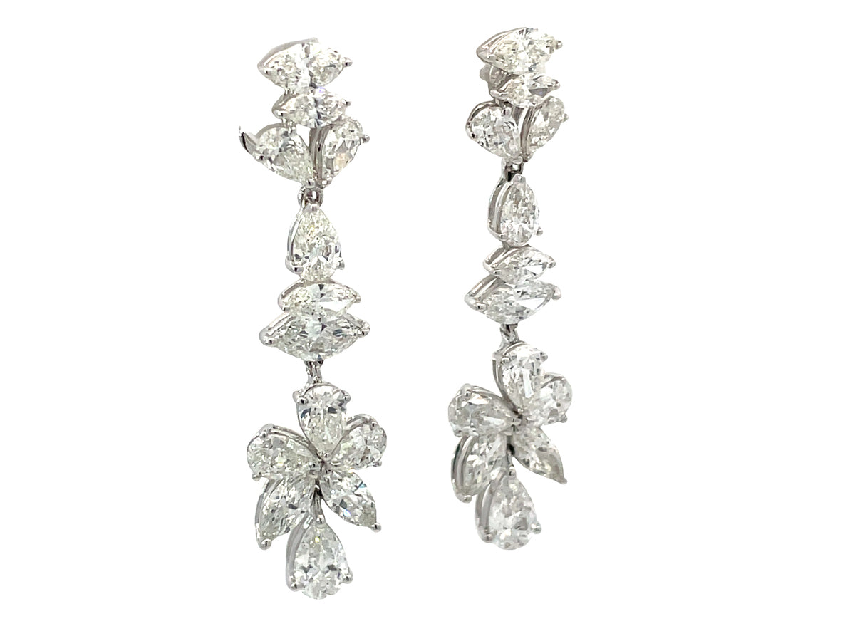 DIAMOND FLORETTE DANGLE EARRING, 41MM