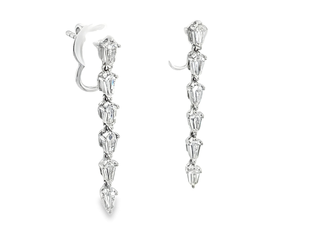 DIAMOND DANGLE EARRING, 30MM