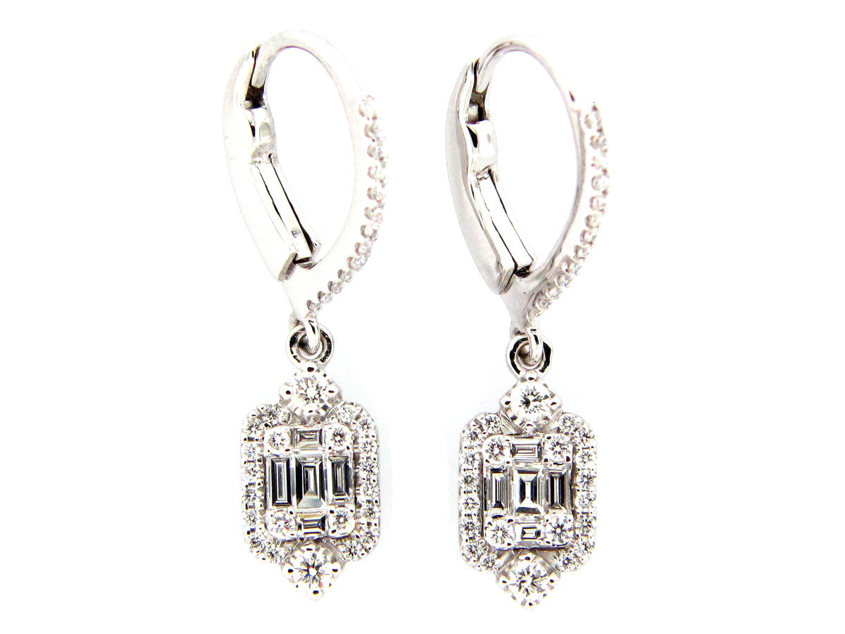 DIAMOND EARRING, 18KW (N)