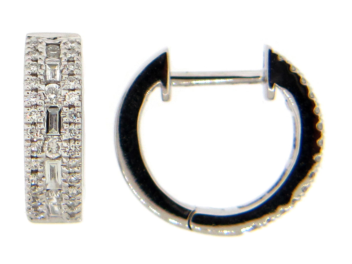 DIAMOND EARRING, 14KW (N)