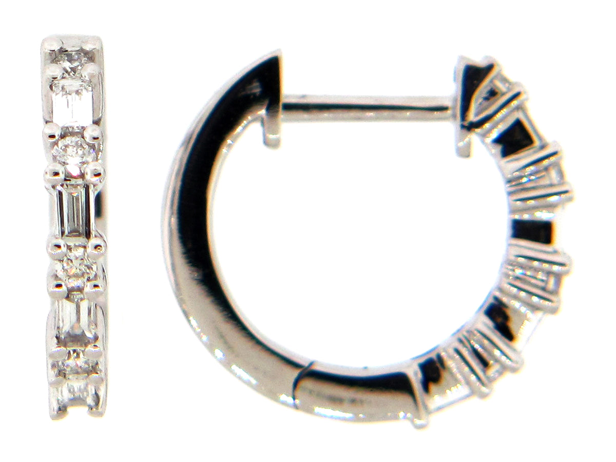 DIAMOND EARRING, 14KW (N)