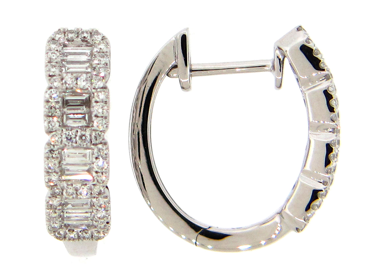 DIAMOND EARRING, 18KW (N)