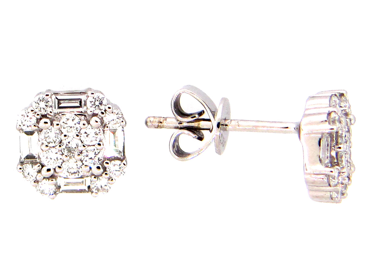 DIAMOND EARRING, 14KW (N)