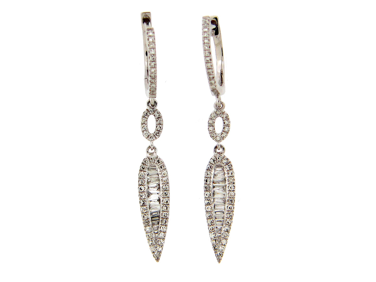 DIAMOND EARRING, 14KW (N)