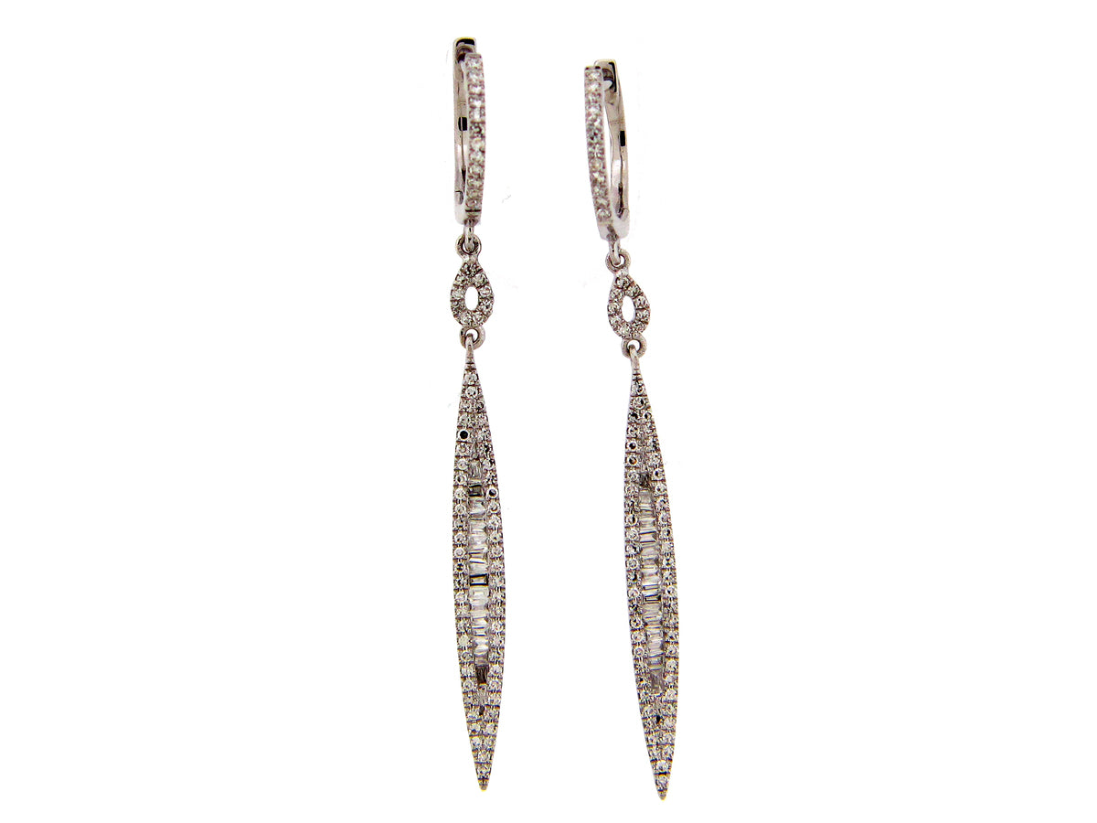 DIAMOND EARRING, 14KW (N)