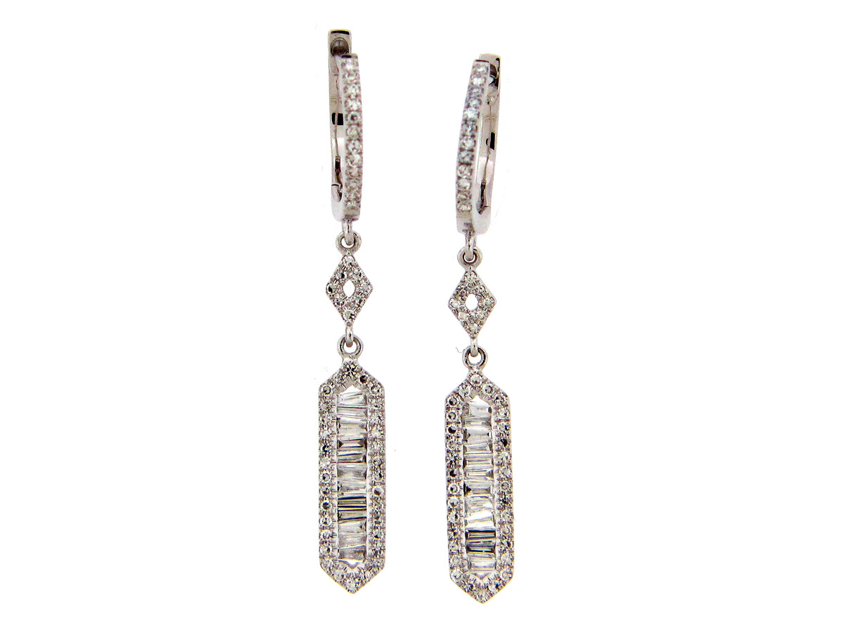 DIAMOND EARRING, 14KW (N)