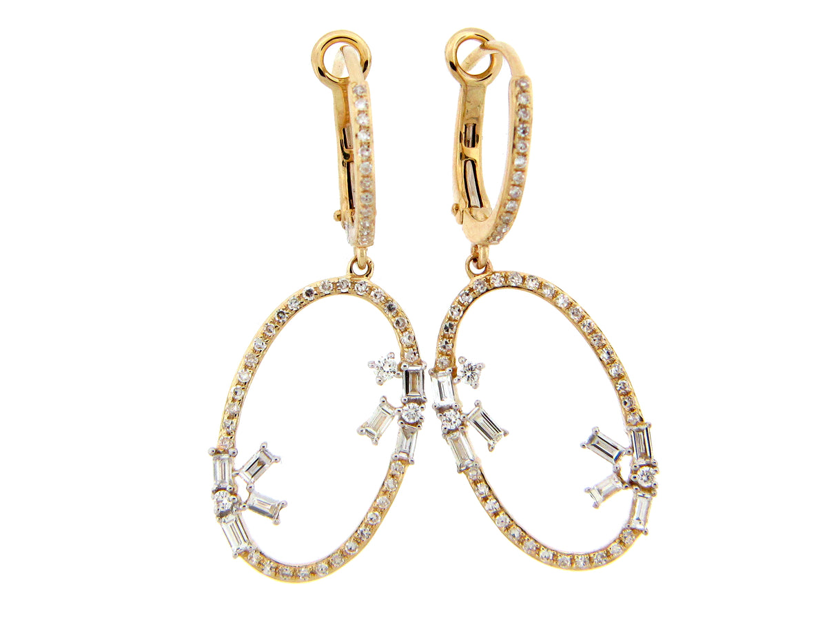 DIAMOND OVAL EARRING