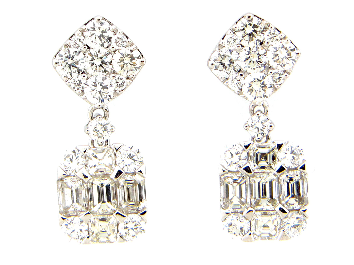 DIAMOND EARRING, 18KW (N)