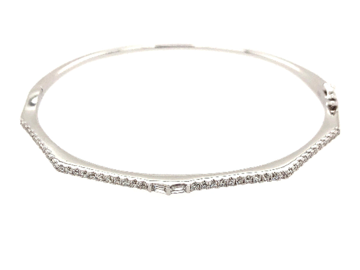 DIAMOND STACKABLE BANGLE, 14KW (N)
