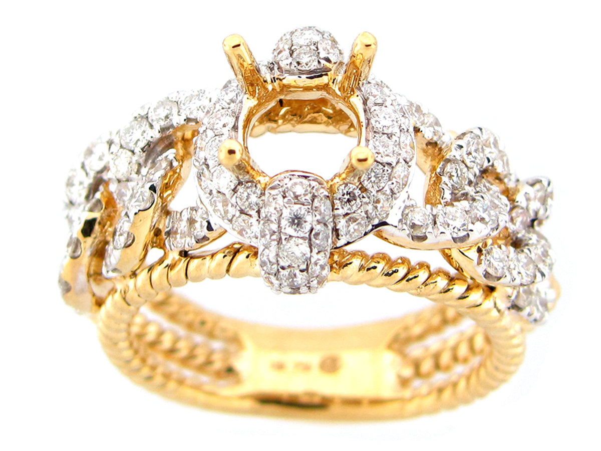 DIAMOND SEMI MOUNT, 18KY (N)