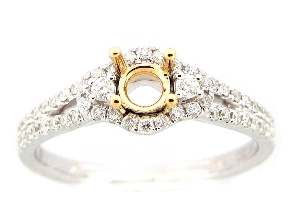DIAMOND SEMI MOUNT, 18KT (N)