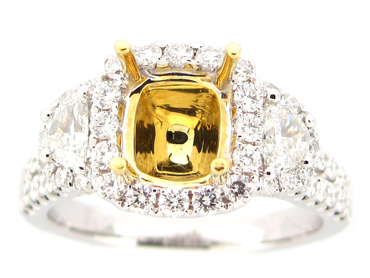 DIAMOND SEMI MOUNT, 18KT (N)