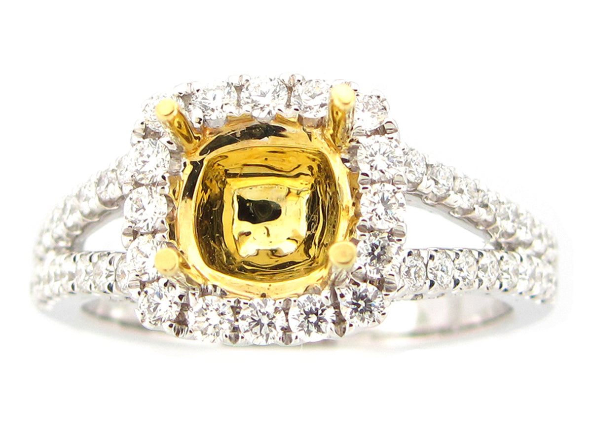 DIAMOND SEMI MOUNT, 18KT (N)