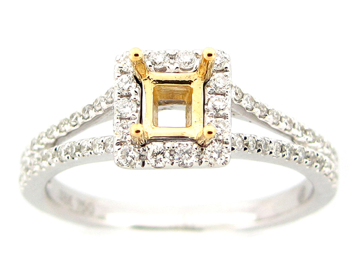 DIAMOND SEMI MOUNT, 18KT (N)