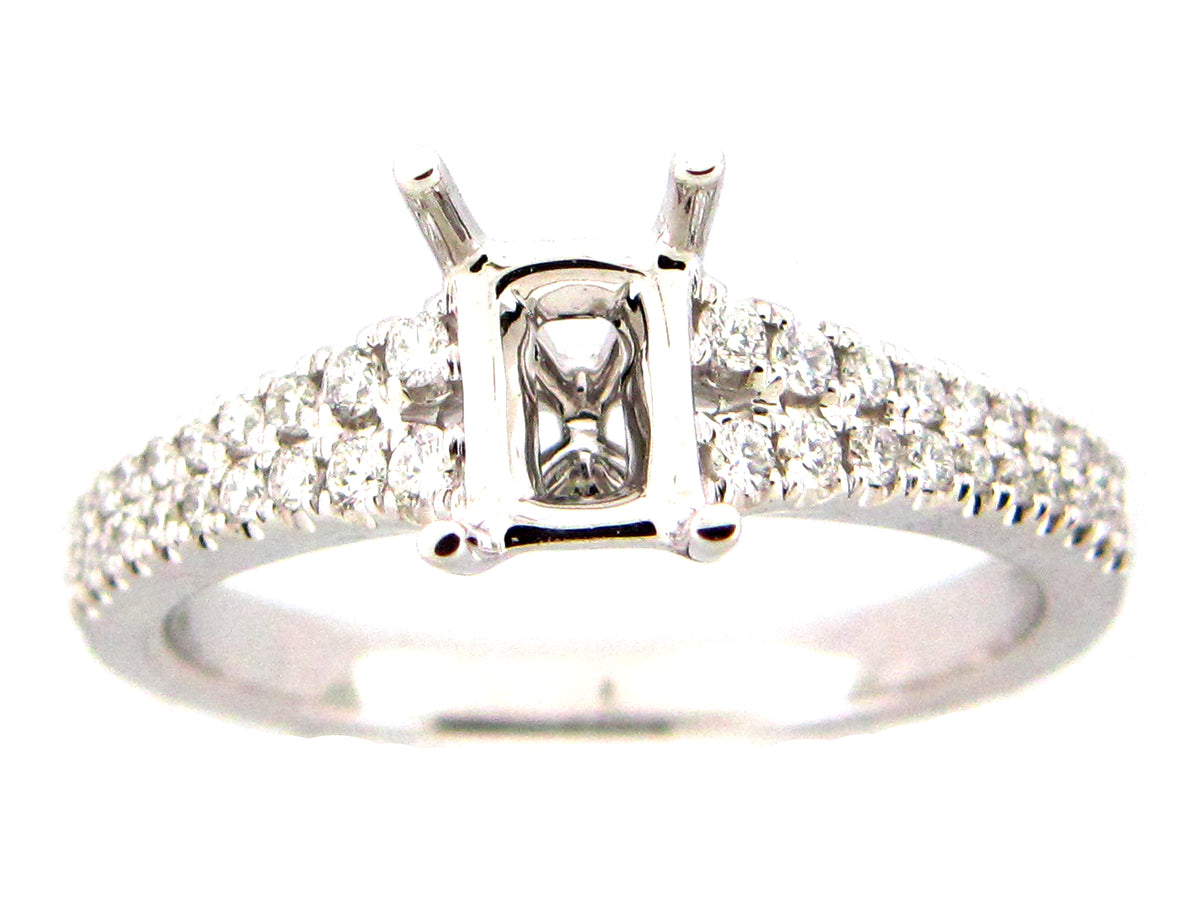 DIAMOND SEMI MOUNT RING, 18KW (N)