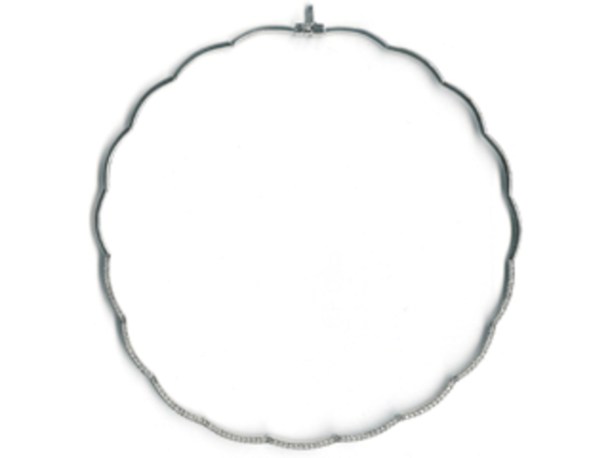 DIAMOND NECKLACE, 14KW (N)