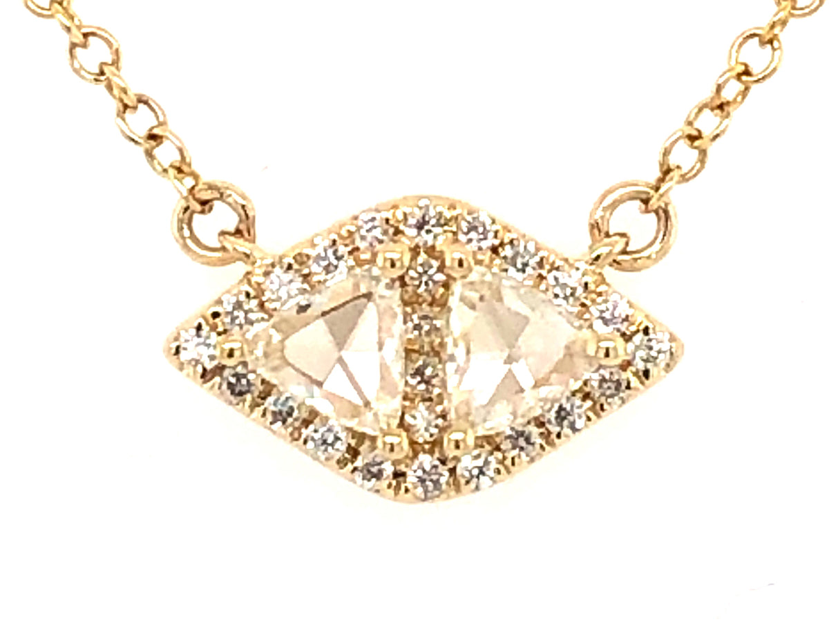 DIAMOND 2 TRIANGLE PENDANT NECKLACE
