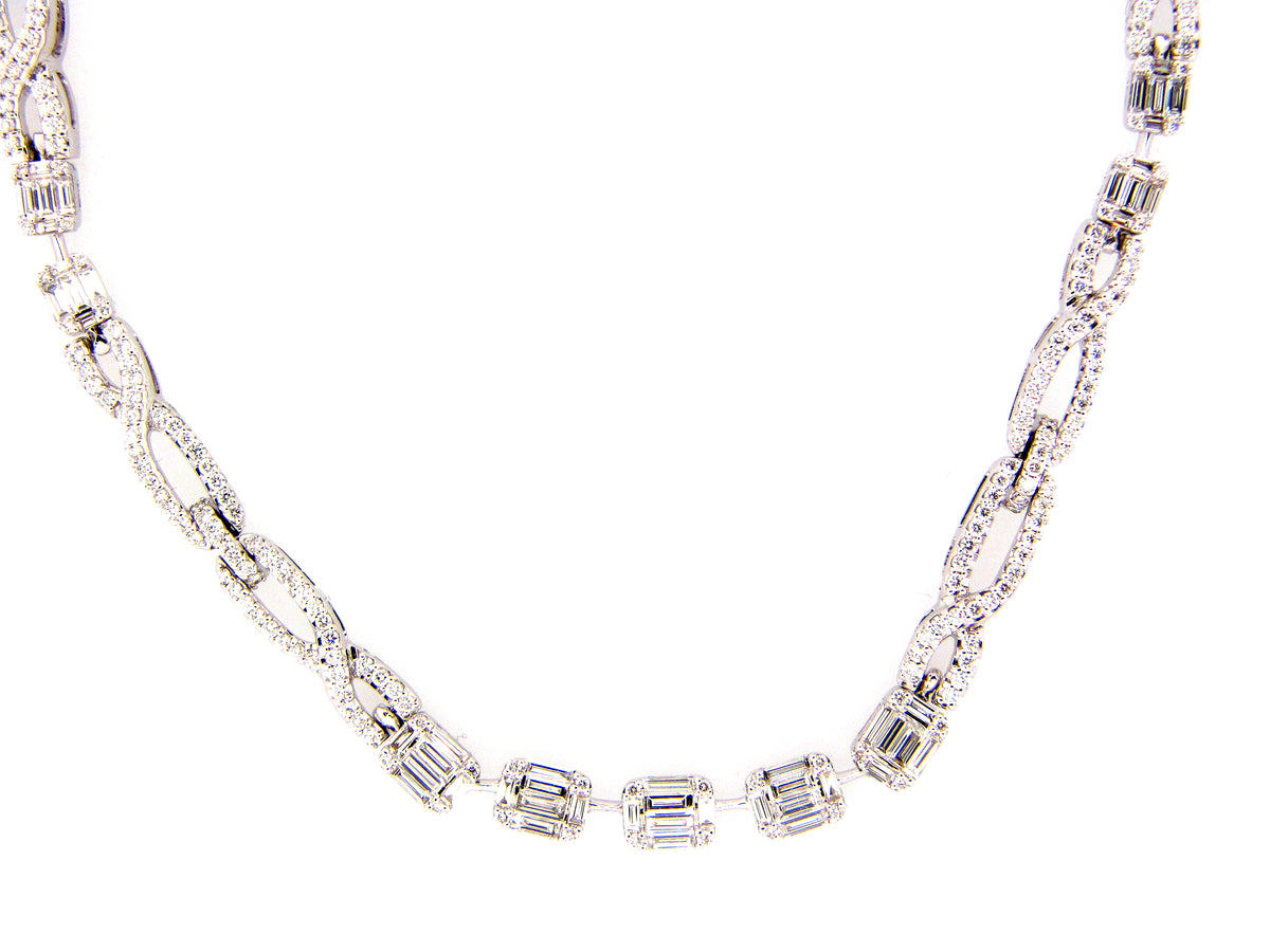 DIAMOND NECKLACE, 18" INCHES,18KW (N)