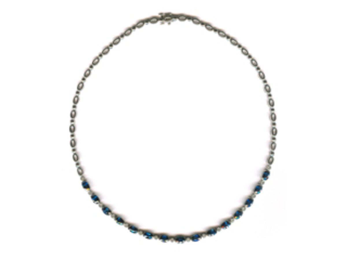SAPPHIRE & DIAMOND NECKLACE