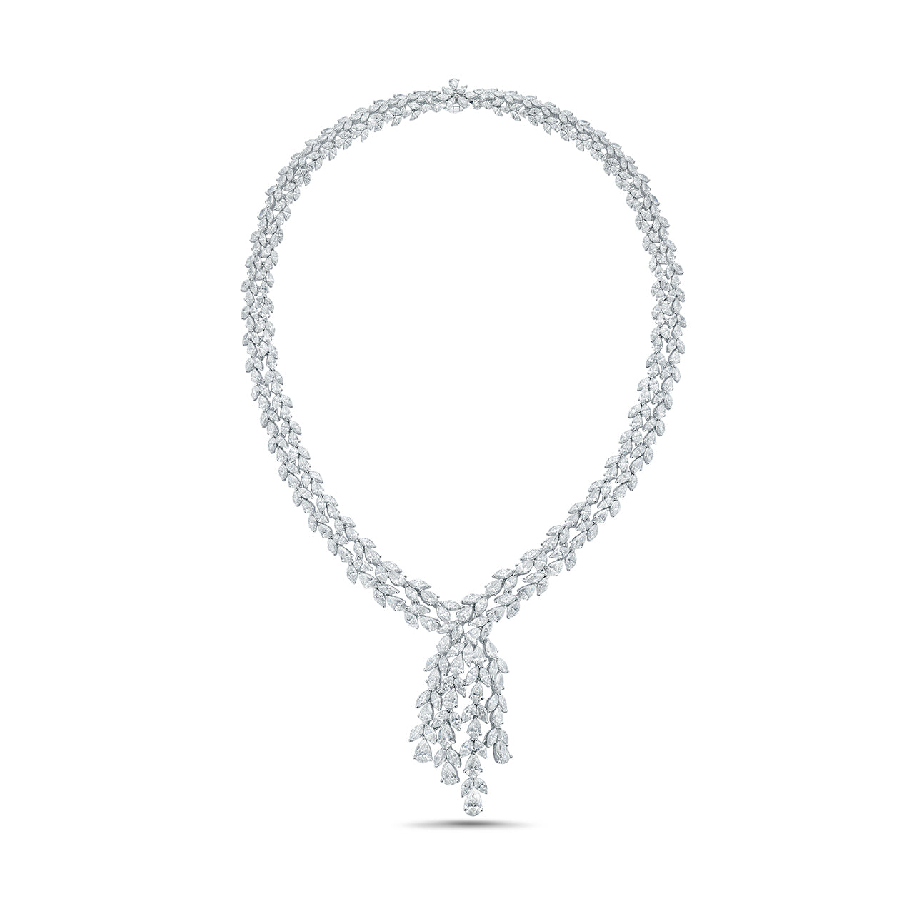 Diamond Marquise & Pear Y Drop Necklace