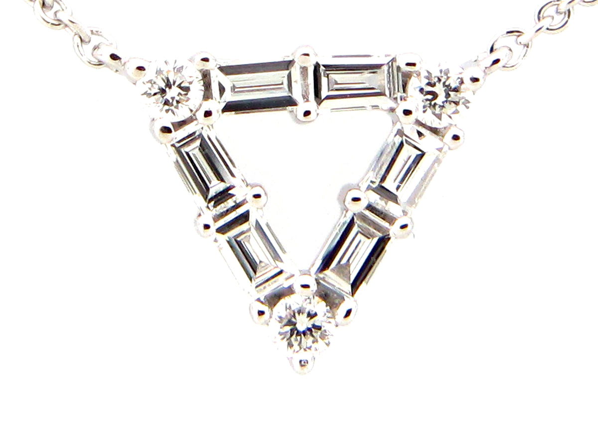 DIAMOND TRIANGLE PENDANT NECKLACE