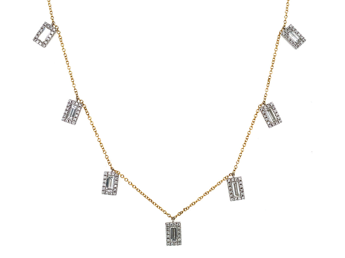 DIAMOND PENDANT NECKLACE, 18"/17"/16"