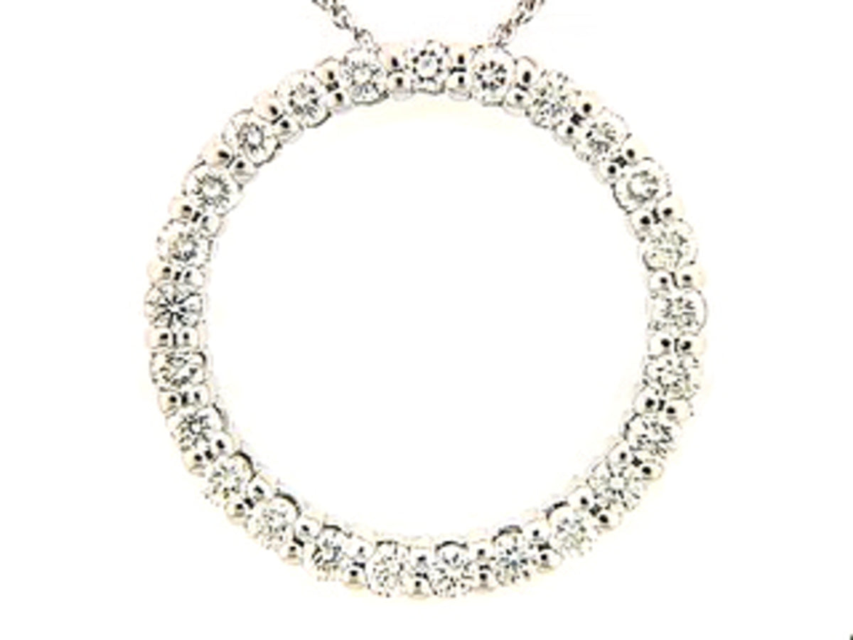 DIAMOND CIRCLE PENDANT, 24MM, 1.15CTS