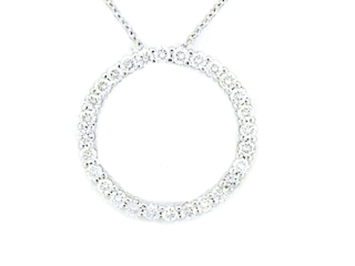 DIAMOND CIRCLE PENDANT, 28MM, 2.00CTS