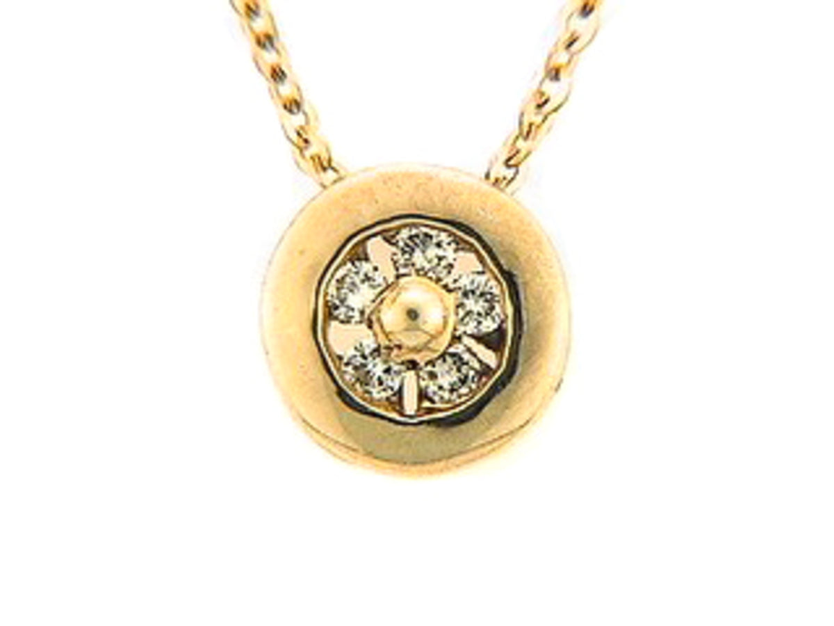 DIAMOND PENDANT, 14KY (N), D=0.08