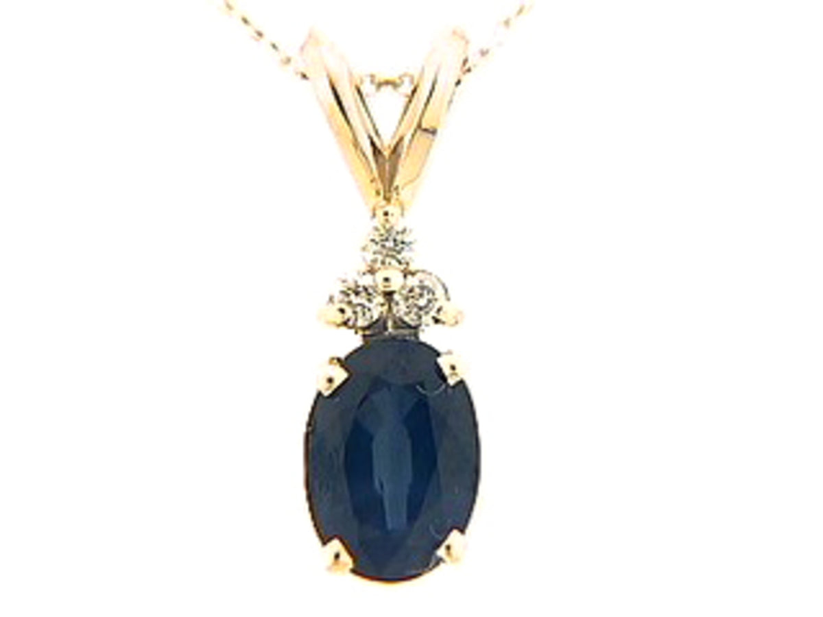 SAPPHIRE & DIAMOND PENDANT